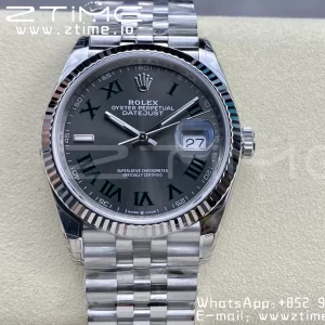 Rolex DateJust 36 SS 126234 VSF 1:1 Best Edition 904L Steel Green Roman Dial on Jubilee Bracelet VS3235 - Super Clone Watch | 1:1 Best Version