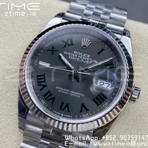 Rolex DateJust 36 SS 126234 VSF 1:1 Best Edition 904L Steel Green Roman Dial on Jubilee Bracelet VS3235 - Super Clone Watch | 1:1 Best Version