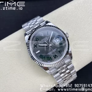Rolex DateJust 36 SS 126234 VSF 1:1 Best Edition 904L Steel Green Roman Dial on Jubilee Bracelet VS3235 - Super Clone Watch | 1:1 Best Version