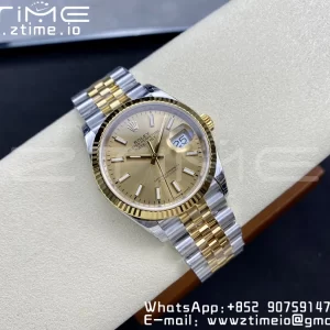 Rolex DateJust 36 SS 126233 VSF 1:1 Mejor Edición 904L Steel YG Stick Dial on Jubilee Bracelet VS3235 - Super Clone Watch | 1:1 Mejor Versión