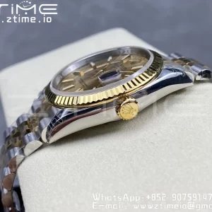 Rolex DateJust 36 SS 126233 VSF 1:1 Mejor Edición 904L Steel YG Stick Dial on Jubilee Bracelet VS3235 - Super Clone Watch | 1:1 Mejor Versión