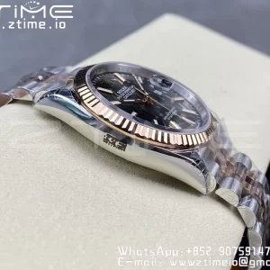 Rolex DateJust 36 SS 126231 VSF 1:1 Best Edition 904L Steel Gray Stick Dial on SS/RG Jubilee Bracelet VS3235 - Super Clone Watch | 1:1 Best Version