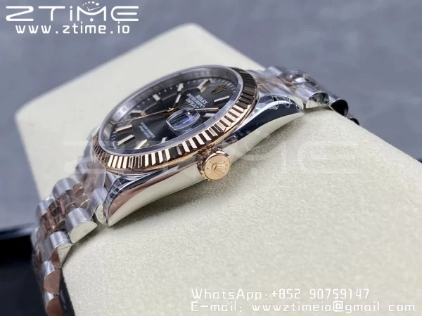 Rolex DateJust 36 SS 126231 VSF 1:1 Best Edition 904L Steel Gray Stick Dial on SS/RG Jubilee Bracelet VS3235 - Super Clone Watch | 1:1 Best Version