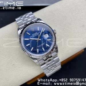 Rolex DateJust 36 126234 904L SS VSF 1:1 Best Edition Fluted Bezel Blue Dial on Jubilee Bracelet VS3235 - Super Clone Watch | 1:1 Best Version