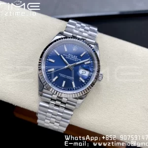 Rolex DateJust 36 126234 904L SS VSF 1:1 Best Edition Fluted Bezel Blue Dial on Jubilee Bracelet VS3235 - Super Clone Watch | 1:1 Best Version
