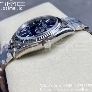 Rolex DateJust 36 126234 904L SS VSF 1:1 Best Edition Fluted Bezel Blue Dial on Jubilee Bracelet VS3235 - Super Clone Watch | 1:1 Best Version