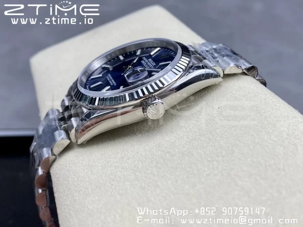 Rolex DateJust 36 126234 904L SS VSF 1:1 Best Edition Fluted Bezel Blue Dial on Jubilee Bracelet VS3235 - Super Clone Watch | 1:1 Best Version