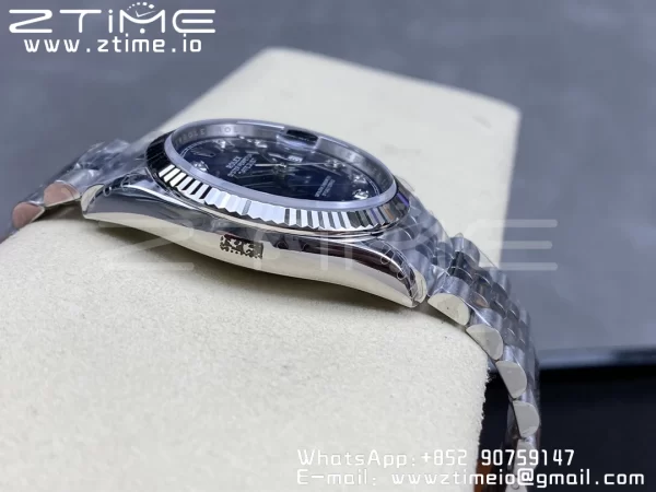 Rolex DateJust 36 SS 126234 VSF 1:1 Nejlepší vydání 904L ocel modré diamanty ciferník na jubilejní náramek VS3235 - Super klon hodinky | 1:1 Nejlepší verze