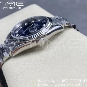 Rolex DateJust 36 SS 126234 VSF 1:1 Nejlepší vydání 904L ocel modré diamanty ciferník na jubilejní náramek VS3235 - Super klon hodinky | 1:1 Nejlepší verze