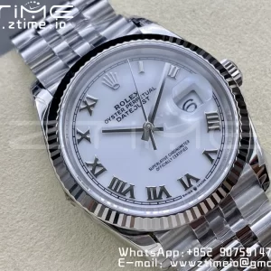 Rolex DateJust 36 SS 126234 VSF 1:1 Best Edition 904L Steel White Roman Dial on Jubilee Bracelet VS3235 - Super Clone Watch | 1:1 Best Version