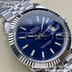 ROLEX DateJust 41 126300 904L SS VSF 1:1 Best Edition Cadran albastru texturat pe brățară Jubilee VS3235 - Super Clone Watch | 1:1 Best Version