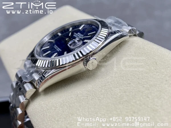 ROLEX DateJust 41 126300 904L SS VSF 1:1 Best Edition Cadran albastru texturat pe brățară Jubilee VS3235 - Super Clone Watch | 1:1 Best Version