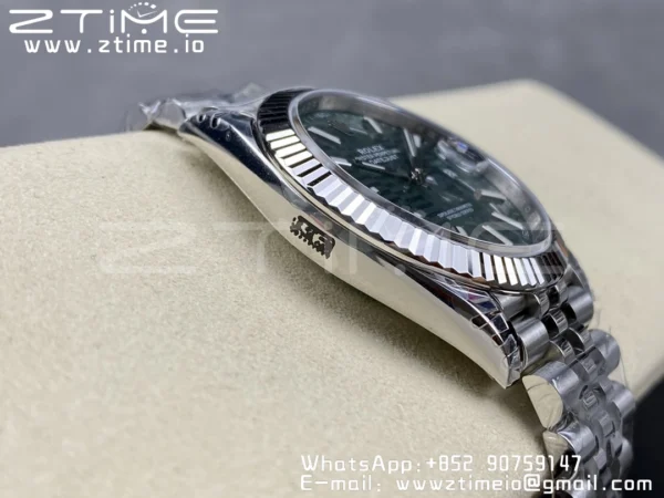 ROLEX DateJust 41 126300 904L SS VSF 1:1 Best Edition Green Textured  Dial on Jubilee Bracelet VS3235 - Super Clone Watch | 1:1 Best Version