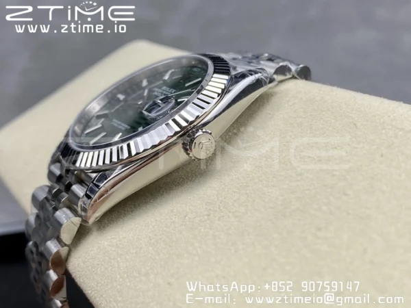 ROLEX DateJust 41 126300 904L SS VSF 1:1 Best Edition Green Textured  Dial on Jubilee Bracelet VS3235 - Super Clone Watch | 1:1 Best Version