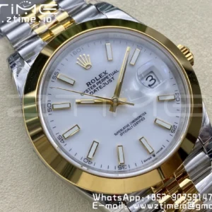 Rolex DateJust 41 126303 904L SS VSF 1:1 Best Edition White Dial on SS/YG Jubilee Bracelet VS3235 - Super Clone Watch | 1:1 Best Version