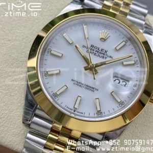 Rolex DateJust 41 126303 904L SS VSF 1:1 Best Edition White Dial on SS/YG Jubilee Bracelet VS3235 - Super Clone Watch | 1:1 Best Version