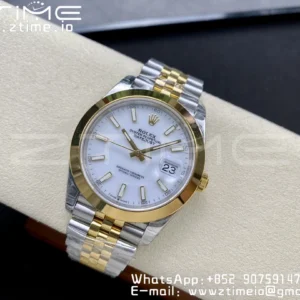 Rolex DateJust 41 126303 904L SS VSF 1:1 Best Edition White Dial on SS/YG Jubilee Bracelet VS3235 - Super Clone Watch | 1:1 Best Version