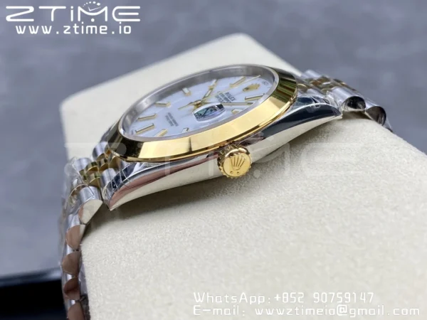Rolex DateJust 41 126303 904L SS VSF 1:1 Best Edition White Dial on SS/YG Jubilee Bracelet VS3235 - Super Clone Watch | 1:1 Best Version