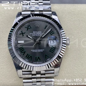 ROLEX デイトジャスト41 126300 904L SS VSF 1:1ベスト版 ジュビリーブレス グレーローマンダイヤル VS3235 - スーパークローンウォッチ｜1:1ベスト版