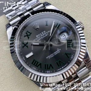 ROLEX DateJust 41 126300 904L SS VSF 1:1 Best Edition Quadrante grigio romano su bracciale Jubilee VS3235 - Orologio Super Clone | 1:1 Best Version