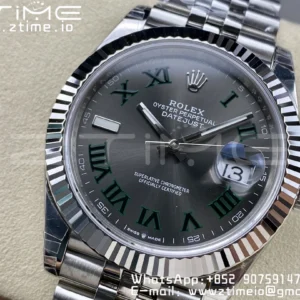 ROLEX DateJust 41 126300 904L SS VSF 1:1 Best Edition Quadrante grigio romano su bracciale Jubilee VS3235 - Orologio Super Clone | 1:1 Best Version