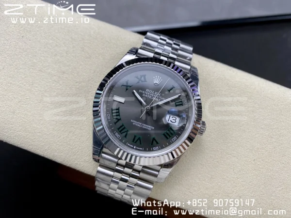 ROLEX DateJust 41 126300 904L SS VSF 1:1 Best Edition Quadrante grigio romano su bracciale Jubilee VS3235 - Orologio Super Clone | 1:1 Best Version