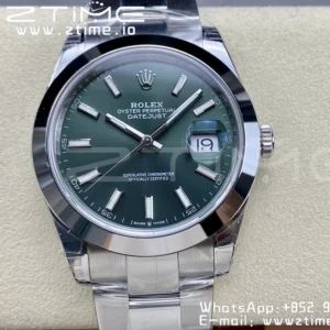 ROLEX デイトジャスト41 126300 904L SS VSF 1:1 ベストエディション オイスターブレスレット グリーンダイアル VS3235 - スーパークローンウォッチ｜1:1 ベストバージョン