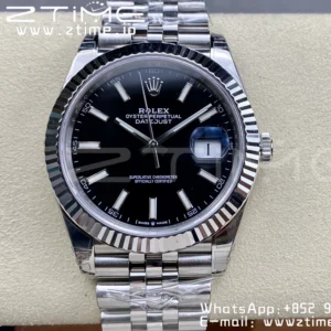 ROLEX デイトジャスト41 126300 904L SS VSF 1:1 ベストエディション ブラックダイヤル ジュビリーブレス VS3235 - スーパークローンウォッチ｜1:1 ベストバージョン