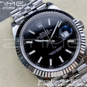 ROLEX DateJust 41 126300 904L SS VSF 1:1 Best Edition Black Dial on Jubilee Bracelet VS3235 - Super Clone Watch | 1:1 Best Version