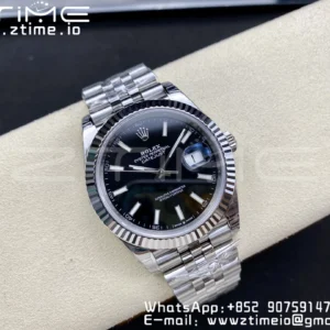 ROLEX DateJust 41 126300 904L SS VSF 1:1 Best Edition Black Dial on Jubilee Bracelet VS3235 - Super Clone Watch | 1:1 Best Version