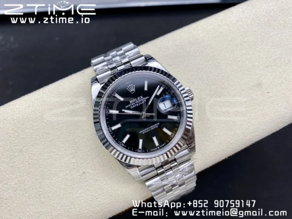 ROLEX DateJust 41 126300 904L SS VSF 1:1 Best Edition Black Dial on Jubilee Bracelet VS3235 - Super Clone Watch | 1:1 Best Version