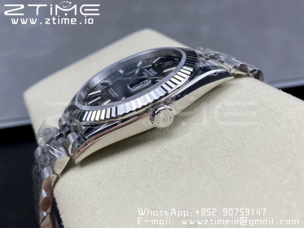 ROLEX DateJust 41 126300 904L SS VSF 1:1 Best Edition Black Dial on Jubilee Bracelet VS3235 - Super Clone Watch | 1:1 Best Version