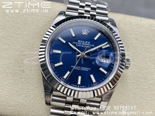 ROLEX デイトジャスト41 126334 904L SS VSF 1:1 ベストエディション ブルーダイヤル オイスターブレスレット VS3235 - スーパークローンウォッチ｜1:1 ベストバージョン