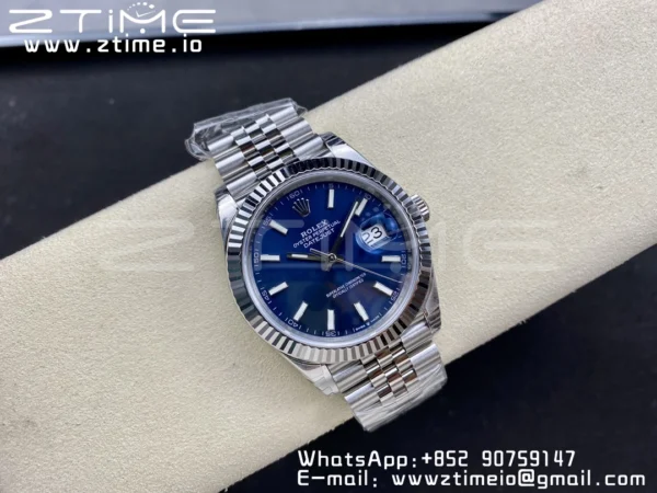 ROLEX デイトジャスト41 126334 904L SS VSF 1:1 ベストエディション ブルーダイヤル オイスターブレスレット VS3235 - スーパークローンウォッチ｜1:1 ベストバージョン