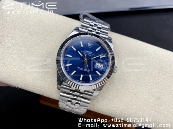 ROLEX デイトジャスト41 126334 904L SS VSF 1:1 ベストエディション ブルーダイヤル オイスターブレスレット VS3235 - スーパークローンウォッチ｜1:1 ベストバージョン