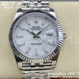ROLEX デイトジャスト41 126334 904L SS VSF 1:1 ベストエディション オイスターブレスレット ホワイトダイヤル VS3235 - スーパークローンウォッチ｜1:1 ベストバージョン