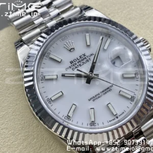 ROLEX DateJust 41 126334 904L SS VSF 1:1 Best Edition Λευκό καντράν σε βραχιόλι Oyster VS3235 - Super Clone Watch | 1:1 Best Version