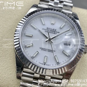 ROLEX DateJust 41 126334 904L SS VSF 1:1 Best Edition Λευκό καντράν σε βραχιόλι Oyster VS3235 - Super Clone Watch | 1:1 Best Version