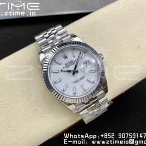 ROLEX DateJust 41 126334 904L SS VSF 1:1 Best Edition Λευκό καντράν σε βραχιόλι Oyster VS3235 - Super Clone Watch | 1:1 Best Version