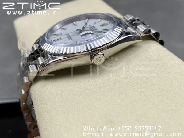 ROLEX DateJust 41 126334 904L SS VSF 1:1 Best Edition Λευκό καντράν σε βραχιόλι Oyster VS3235 - Super Clone Watch | 1:1 Best Version