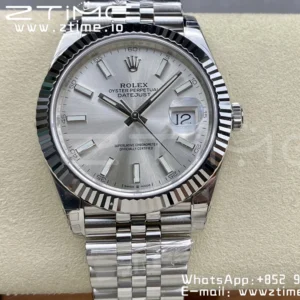 ROLEX デイトジャスト41 126300 904L SS VSF 1:1 ベストエディション シルバーダイアル ジュビリーブレス VS3235 - スーパークローンウォッチ｜1:1 ベストバージョン