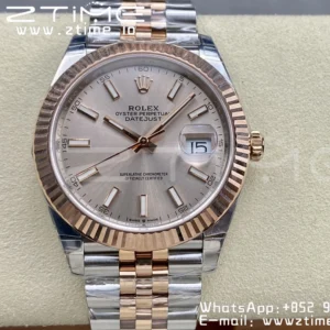 Rolex DateJust 41 126331 904L SS/RG VSF 1:1 Best Edition RG Dial on Jubilee Bracelet VS3235 - Super Clone Watch | 1:1 Best Version