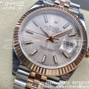Rolex DateJust 41 126331 904L SS/RG VSF 1:1 Nejlepší vydání RG Dial na jubilejním náramku VS3235 - Super klon hodinky | 1:1 Nejlepší verze