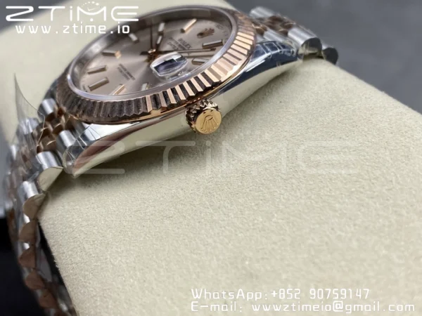 Rolex DateJust 41 126331 904L SS/RG VSF 1:1 Nejlepší vydání RG Dial na jubilejním náramku VS3235 - Super klon hodinky | 1:1 Nejlepší verze