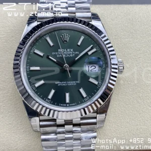 ROLEX デイトジャスト41 126300 904L SS VSF 1:1 ベストエディション ジュビリーブレス グリーンダイヤル VS3235 - スーパークローンウォッチ｜1:1 ベストバージョン