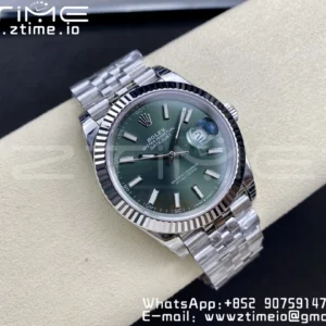 ROLEX DateJust 41 126300 904L SS VSF 1:1 Best Edition Green Dial on Jubilee Bracelet VS3235 - Super Clone Watch | 1:1 Best Version
