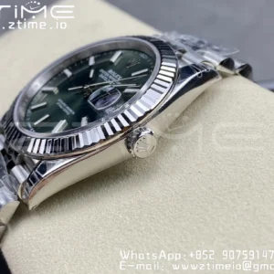 ROLEX DateJust 41 126300 904L SS VSF 1:1 Best Edition Green Dial on Jubilee Bracelet VS3235 - Super Clone Watch | 1:1 Best Version
