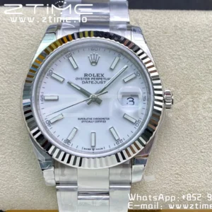 ROLEX デイトジャスト41 126334 904L SS VSF 1:1 ベストエディション オイスターブレスレット ホワイトダイヤル VS3235 - スーパークローンウォッチ｜1:1 ベストバージョン