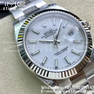 ROLEX DateJust 41 126334 904L SS VSF 1:1 Best Edition White Dial on Oyster Bracelet VS3235 - Super Clone Watch | 1:1 Best Version