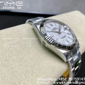 ROLEX DateJust 41 126334 904L SS VSF 1:1 Best Edition White Dial on Oyster Bracelet VS3235 - Super Clone Watch | 1:1 Best Version